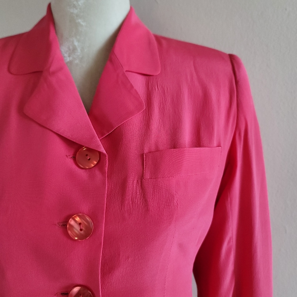 VTG 80s Silk David Hollis Skirt Set - Picture 7 of 12